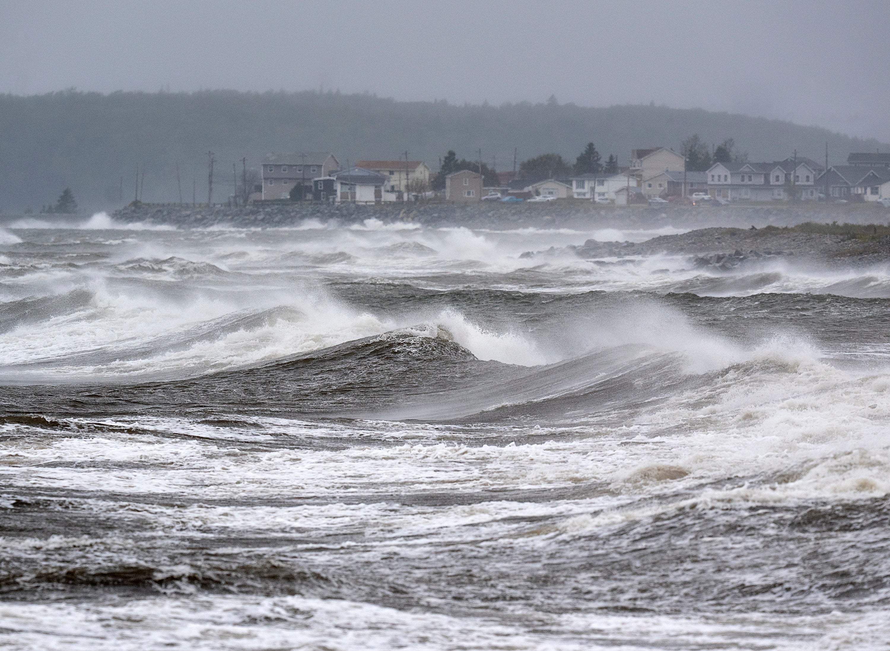 Waves off the coast of Eastern Passage, Nova Scotia, on Saturday, September 24.  (Photo: Andrew Vaughan /The Canadian Press, AP)