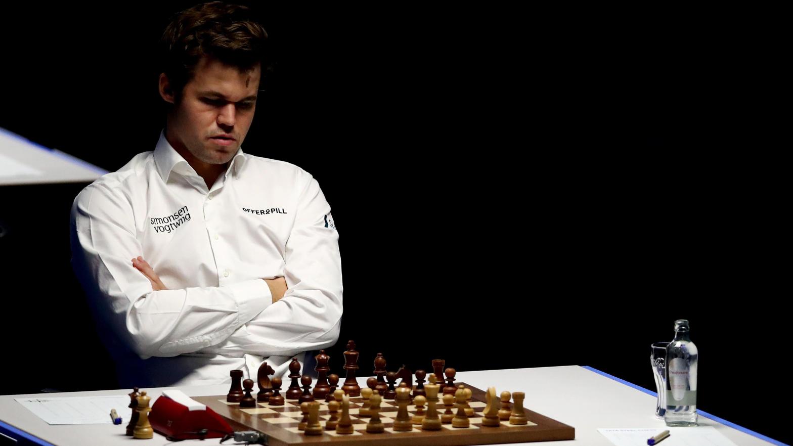 Magnus Carlsen has caught equal parts support and flak for accusing a fellow master of cheating, though he has yet to offer any significant proof of his allegations. (Photo: Dean Mouhtaropoulos, Getty Images)