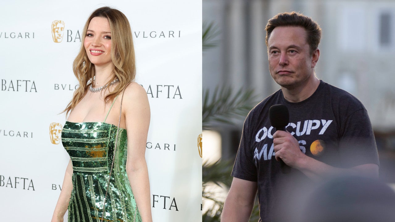 Talulah Riley attends the British Academy Film Awards 2022 Gala Dinner  on March 11, 2022 in London, England (left) and Elon Musk at a SpaceX event in Boca Chica Beach, Texas on August 25, 2022. (Image: Mike Marsland/WireImage / Michael Gonzalez, Getty Images)