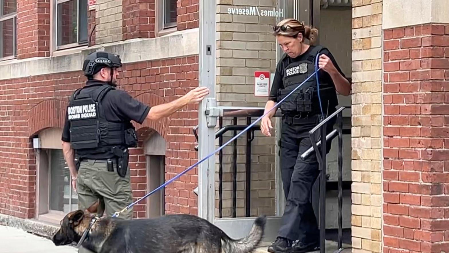 Boston police had rushed to Northeastern University Sept. 13 after a supposed bomb threat that targeted the school's VR office. Now the FBI has said it was all a big hoax. (Photo: Rodrique Ngowi, AP)