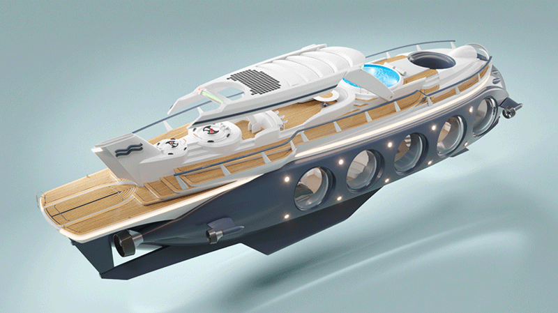 You’ll Never Get Seasick In This $AU38 Million Transforming Submarine Yacht