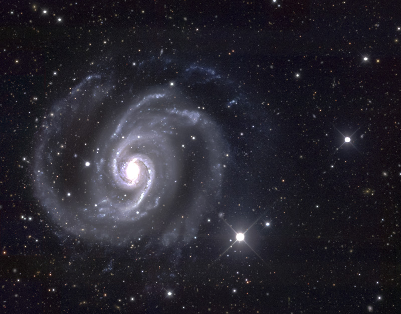 NGC 1566, a stunning spiral galaxy. (Image: Dark Energy Survey)