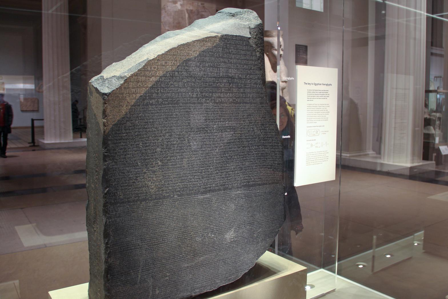 The Rosetta Stone has been housed at the British Museum since 1802. (Photo: Daniel Kalker, AP)