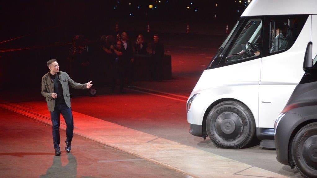 Many years ago, or so it seems, Elon Musk announced the semi truck. Now we may finally see them on the roads. (Photo: Veronique DuPont / AFP, Getty Images)