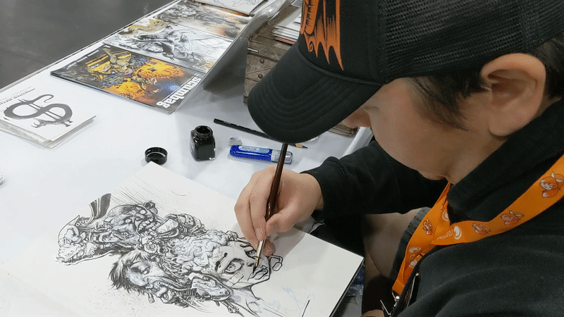Jonathan Wayshak chats about how his art is dictated by wherever his mind tends to go. (Gif: Kyle Barr/io9)