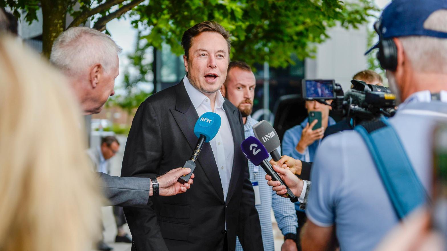 American oligarch Elon Musk at the ONS (Offshore Northern Seas) fair on sustainable energy in Stavanger, Norway on Aug. 29, 2022. (Photo: Carina Johansen/NTB Scanpix, AP)