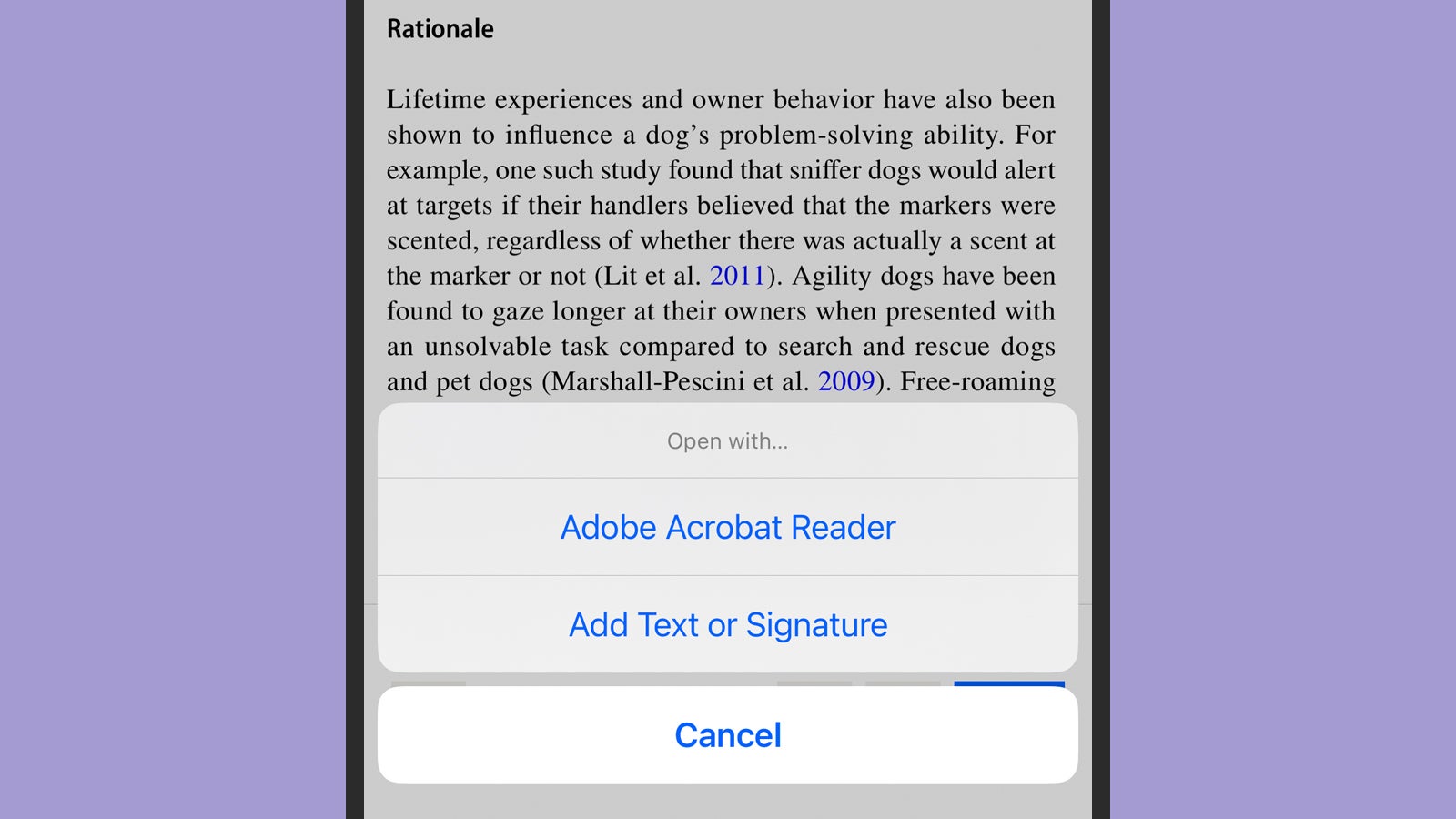 Dropbox can link with Acrobat, but also lets you sign PDFs directly. (Screenshot: Dropbox)