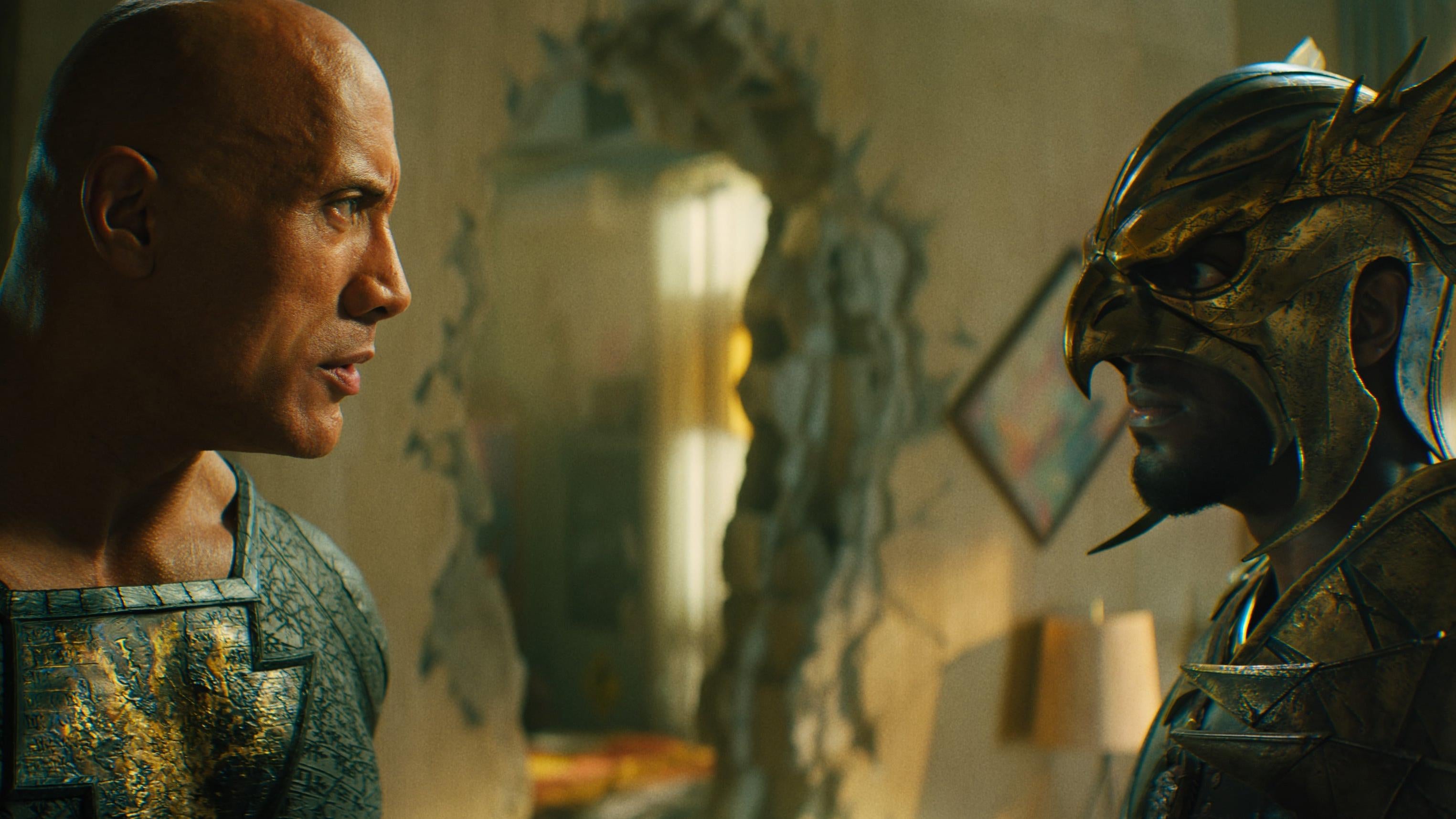 Black Adam and Hawkman have some epic fights. (Image: Warner Bros.)