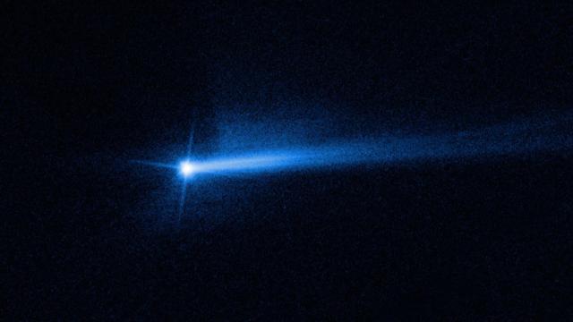 Hubble Spots Twin Tails After NASA’s Asteroid Smash-Up