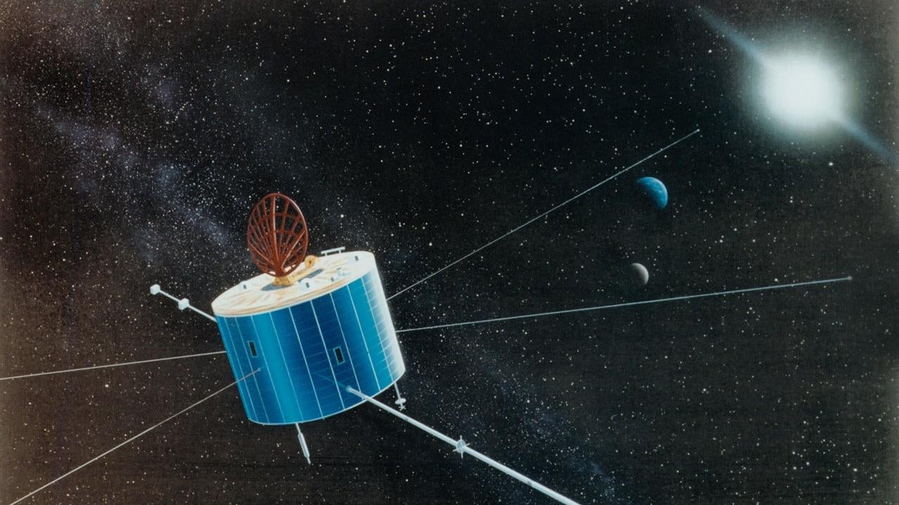 An illustration of the Geotail spacecraft. (Illustration: NASA)