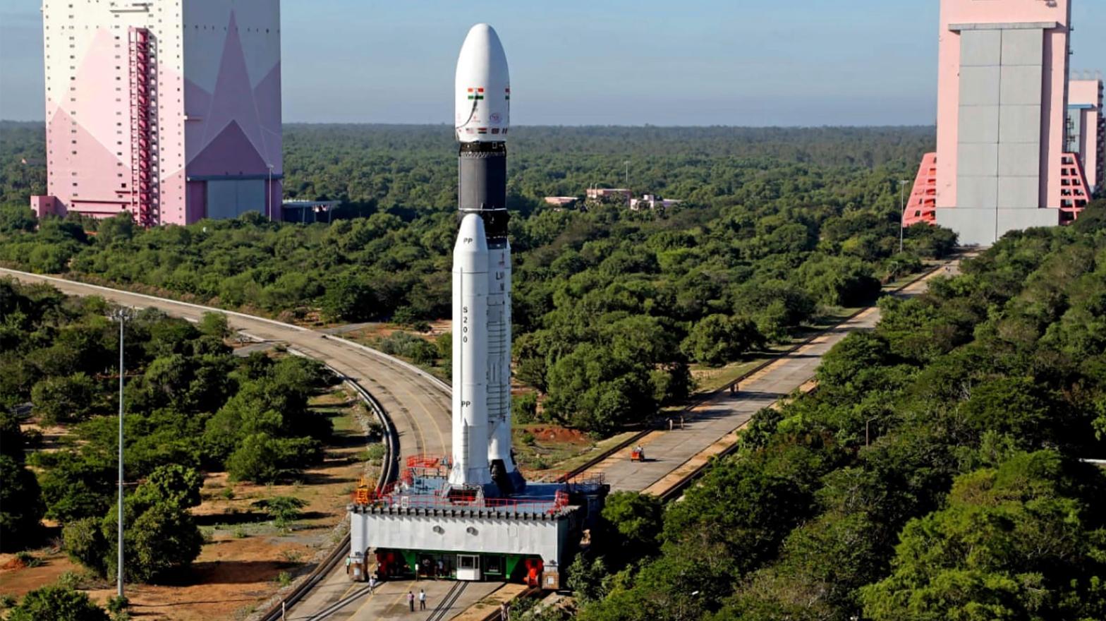 India's heaviest rocket is prepared for launch at the Satish Dhawan Space Centre in Sriharikota, India. (Photo: Indian Space Research Organisation, AP)