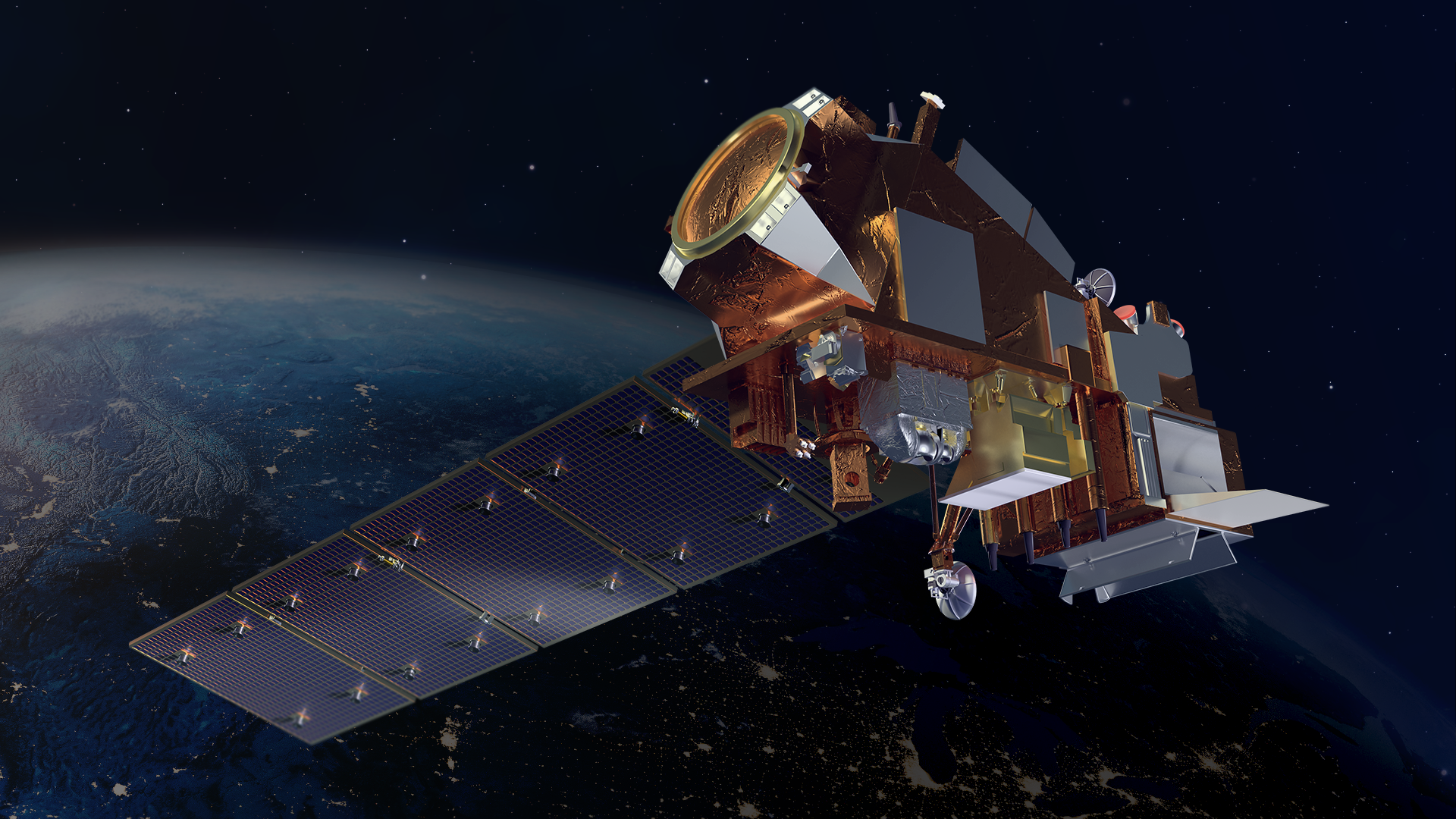 Conceptual image of NASA and NOAA's upcoming Joint Polar Satellite System-2 (JPSS-2) mission, in what will be the third satellite in the series.  (Image: NOAA/NASA)