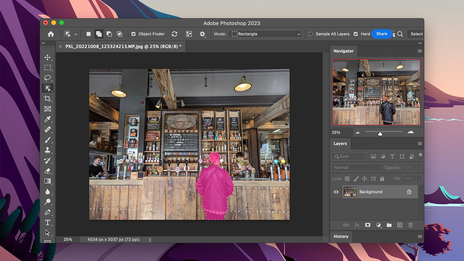 Photoshop is better than ever at identifying and removing people. (Screenshot: Adobe Photoshop)