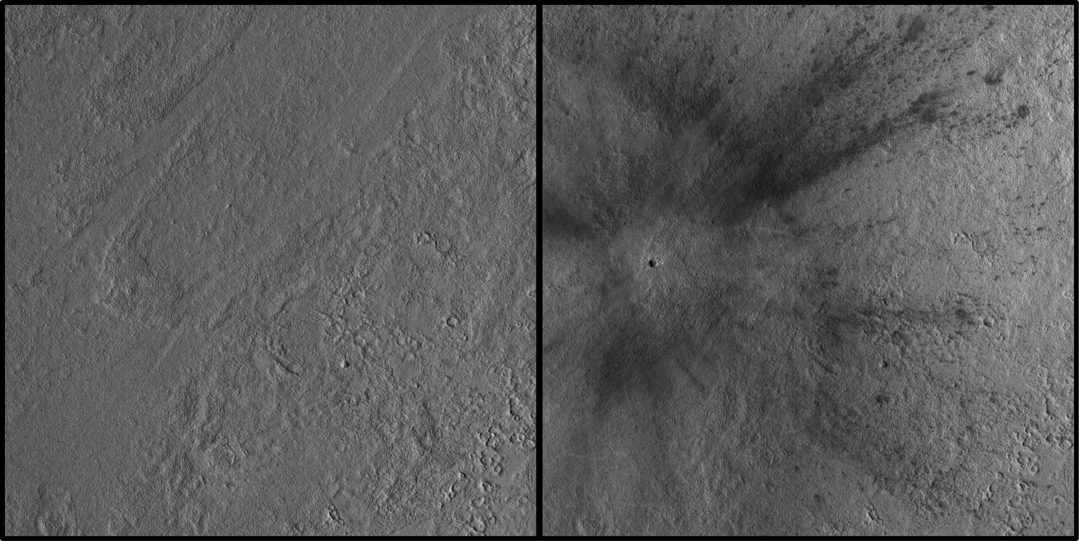 Images Show Fresh Crater on Mars Caused by Major Meteorite Impact