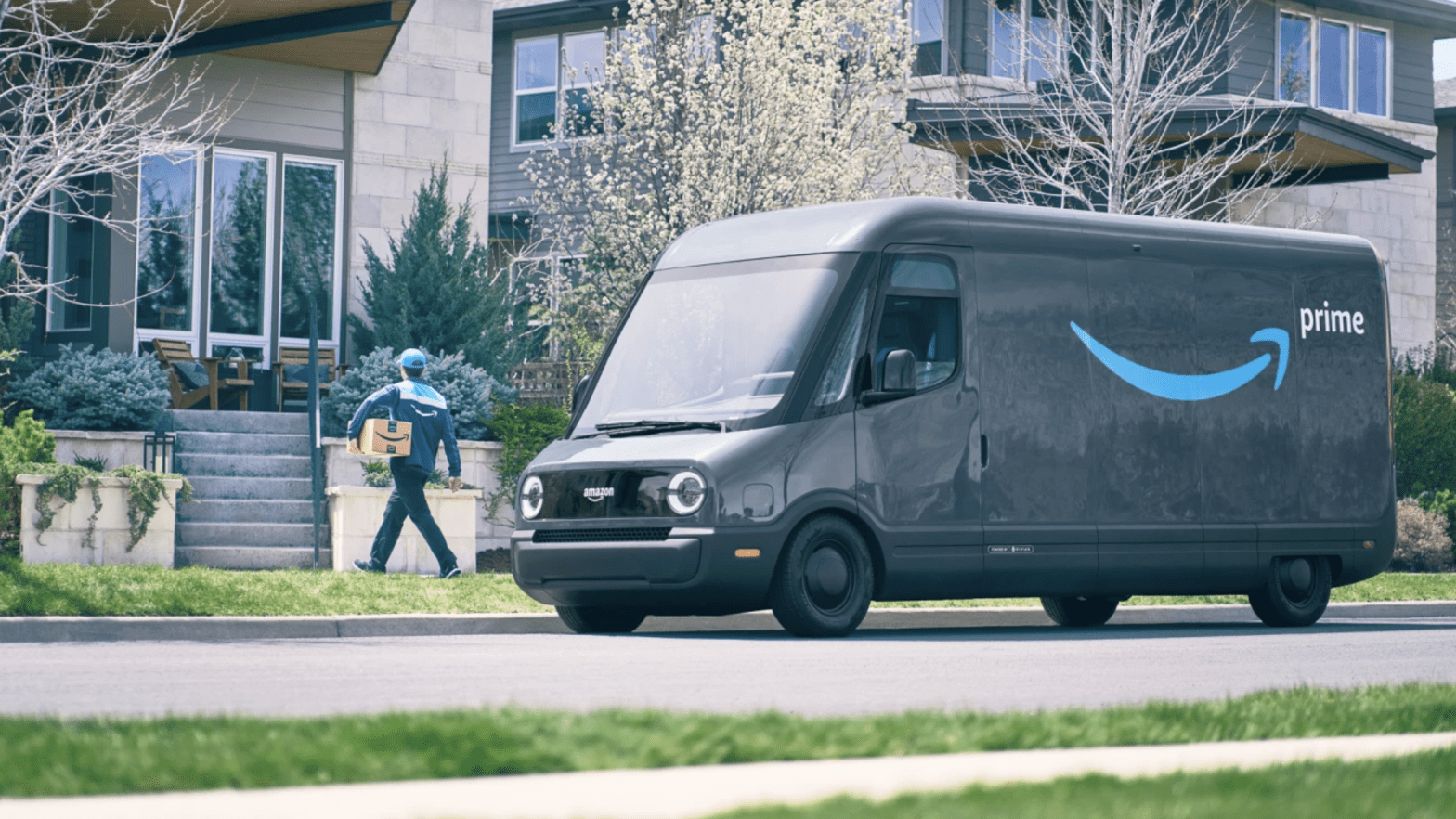 Amazon claims to have made 5 million deliveries using Rivian electric vehicles since July.  (Image: Amazon)