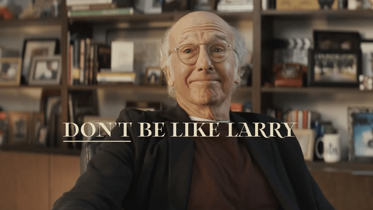 A screenshot from the FTX ad featuring comedian Larry David that ran during the Super Bowl in February 2022. (Screenshot: FTX / YouTube)