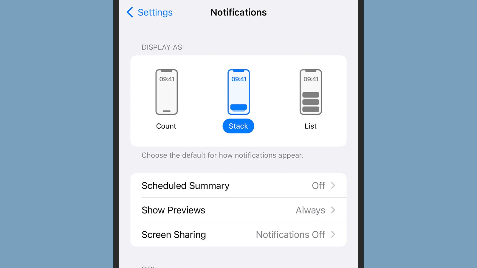 Smartphones have more notification management options than ever. (Screenshot: iOS)