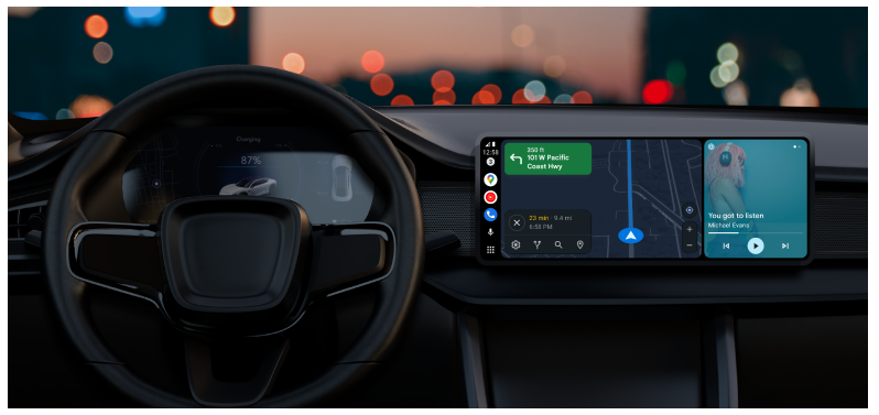 Android Auto's new card interface is also its saving grace.  (Image: Google)