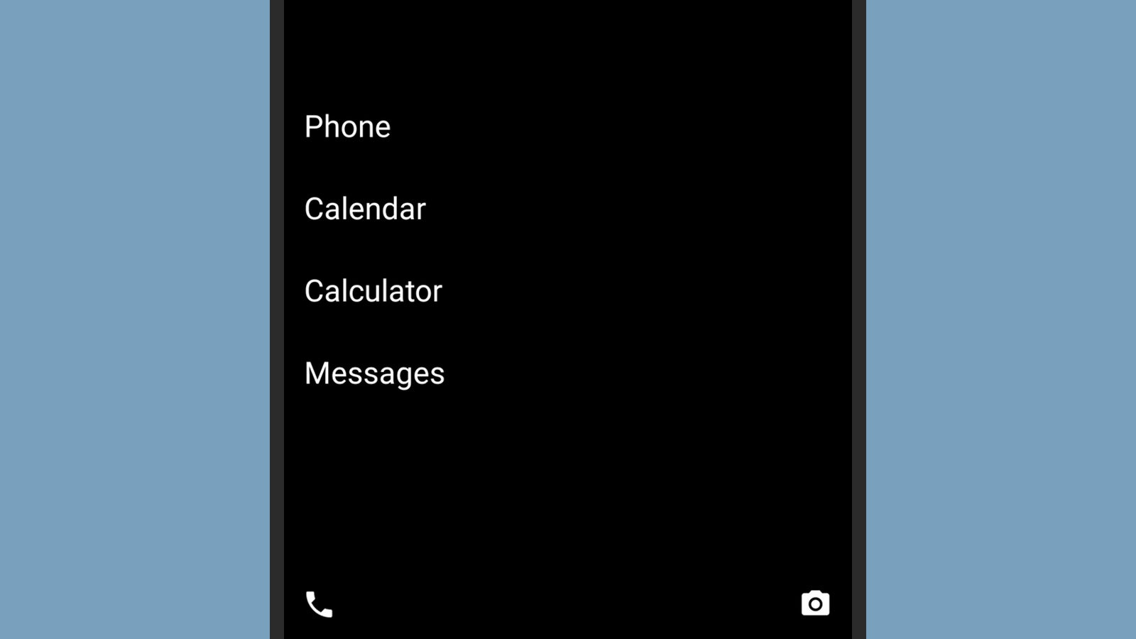 Minimalist Phone is a launcher for Android. (Screenshot: Minimalist Phone)