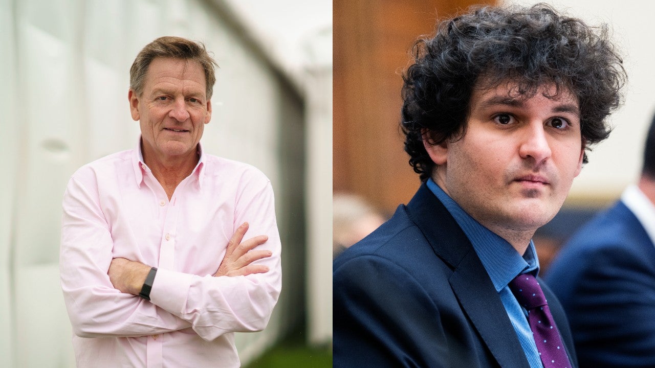 Michael Lewis, author of Moneyball and The Big Short (left) and Sam Bankman-Fried, founder of FTX (right) (Photo: David Levenson / Tom Williams/CQ-Roll Call, Inc, Getty Images)