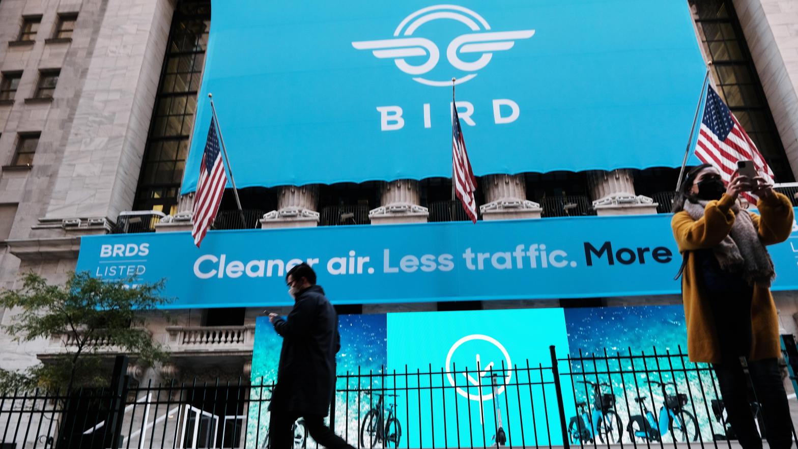Bird went public on the New York Stock Exchange back in late 2021, but its been over-reporting revenue from ride shares for years. (Photo: Spencer Platt, Getty Images)