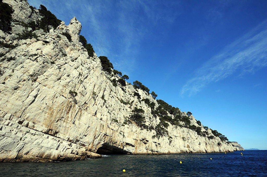 Cassis, southern France, shows the landscape in the En-Vau calanque (creek) in the future Parc national des calanques (Marseille's area prestigious creeks) in 2012.  (Photo: ANNE-CHRISTINE POUJOULAT/AFP, Getty Images)