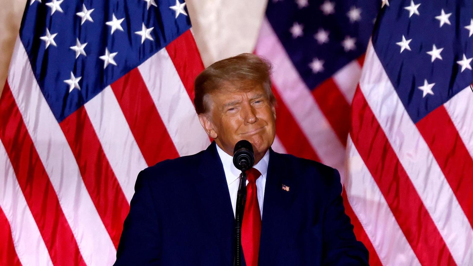 Former U.S. President Donald Trump speaks at the Mar-a-Lago Club in Palm Beach, Florida, on November 15, 2022. - Donald Trump pulled the trigger on a third White House run on November 15. (Photo: Alon Skuy, Getty Images)