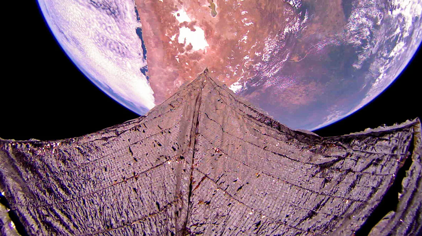 This was the final image taken by LightSail 2 on October 24, 2022, showing the central portion of South America below. (Image: The Planetary Society)