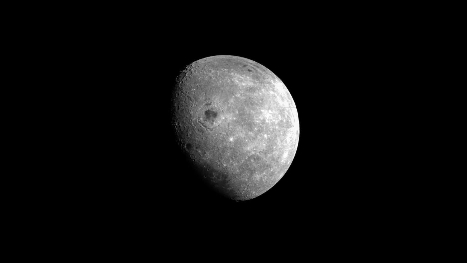 Orion captured this image of the Moon early Monday, prior to performing its first lunar flyby.  (Photo: NASA)