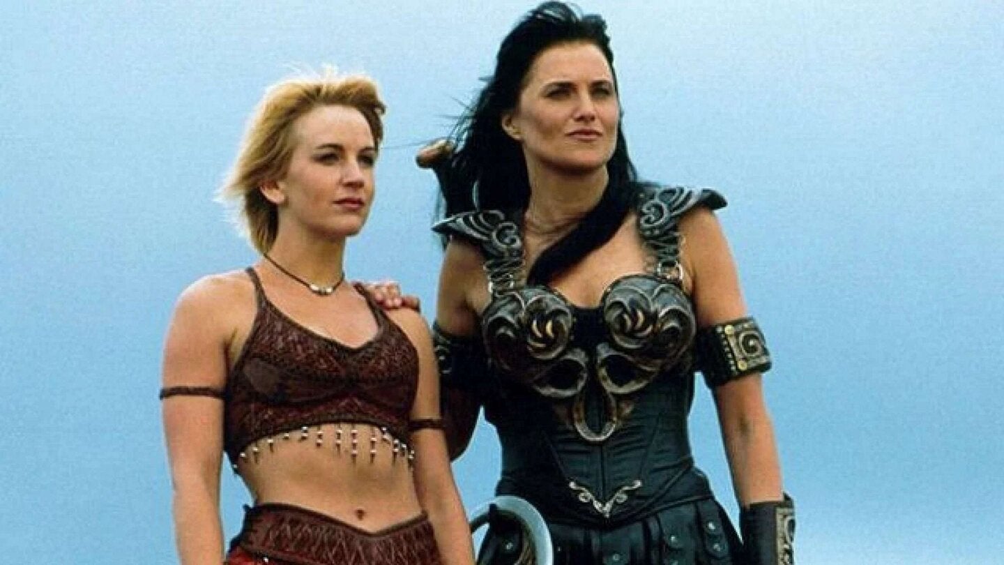 Xena/Gabrielle a classic 'make the subtext text' subject of fic (Image: NBCUniversal)
