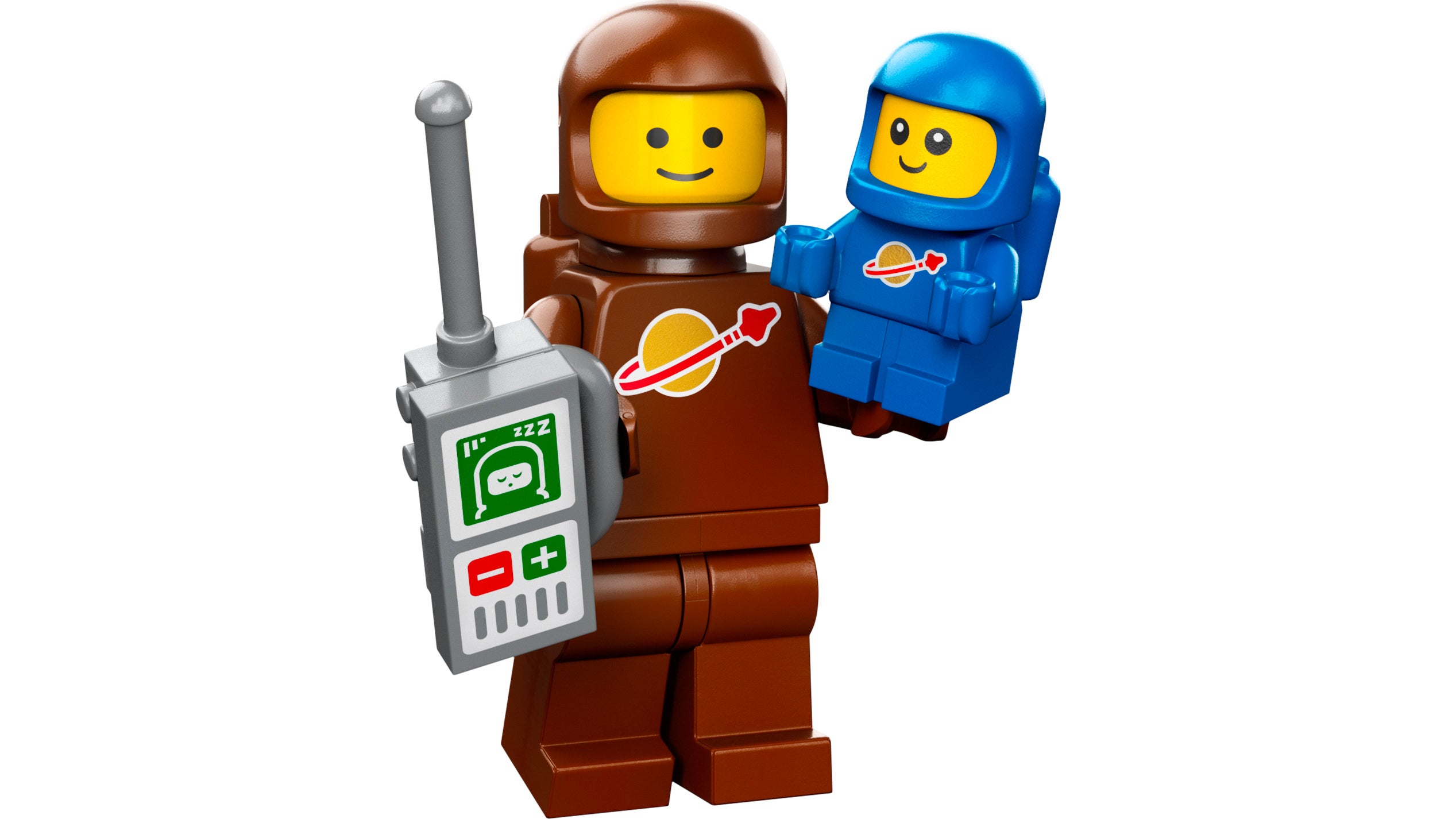 No one tell Lego what they could really be charging for its new Brown Astronaut and Spacebaby minifigures. (Image: Lego)