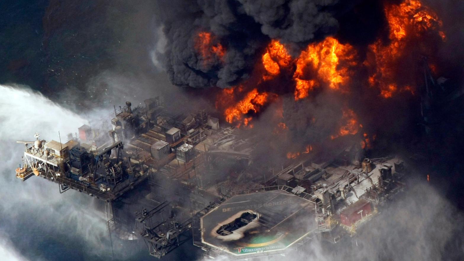The Deepwater Horizon platform burns on April 21, 2010. (Photo: Gerald Herbert, AP)