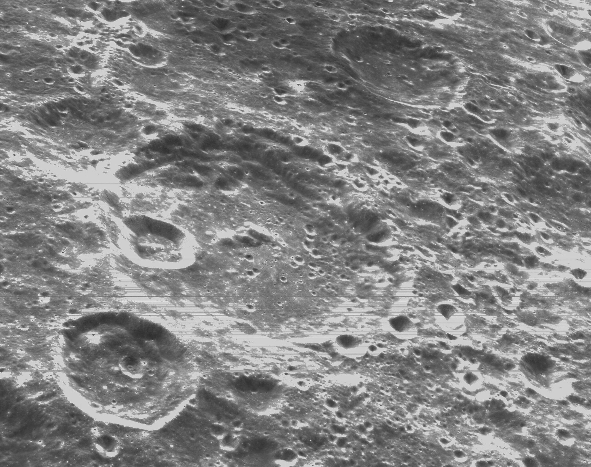 The pock-marked lunar surface, as seen by Orion.  (Image: NASA)
