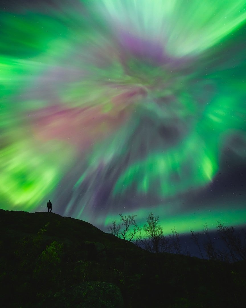 You might need some nausea medicine for this woozy shot of the aurora. (Photo: Tor-Ivar Næess)