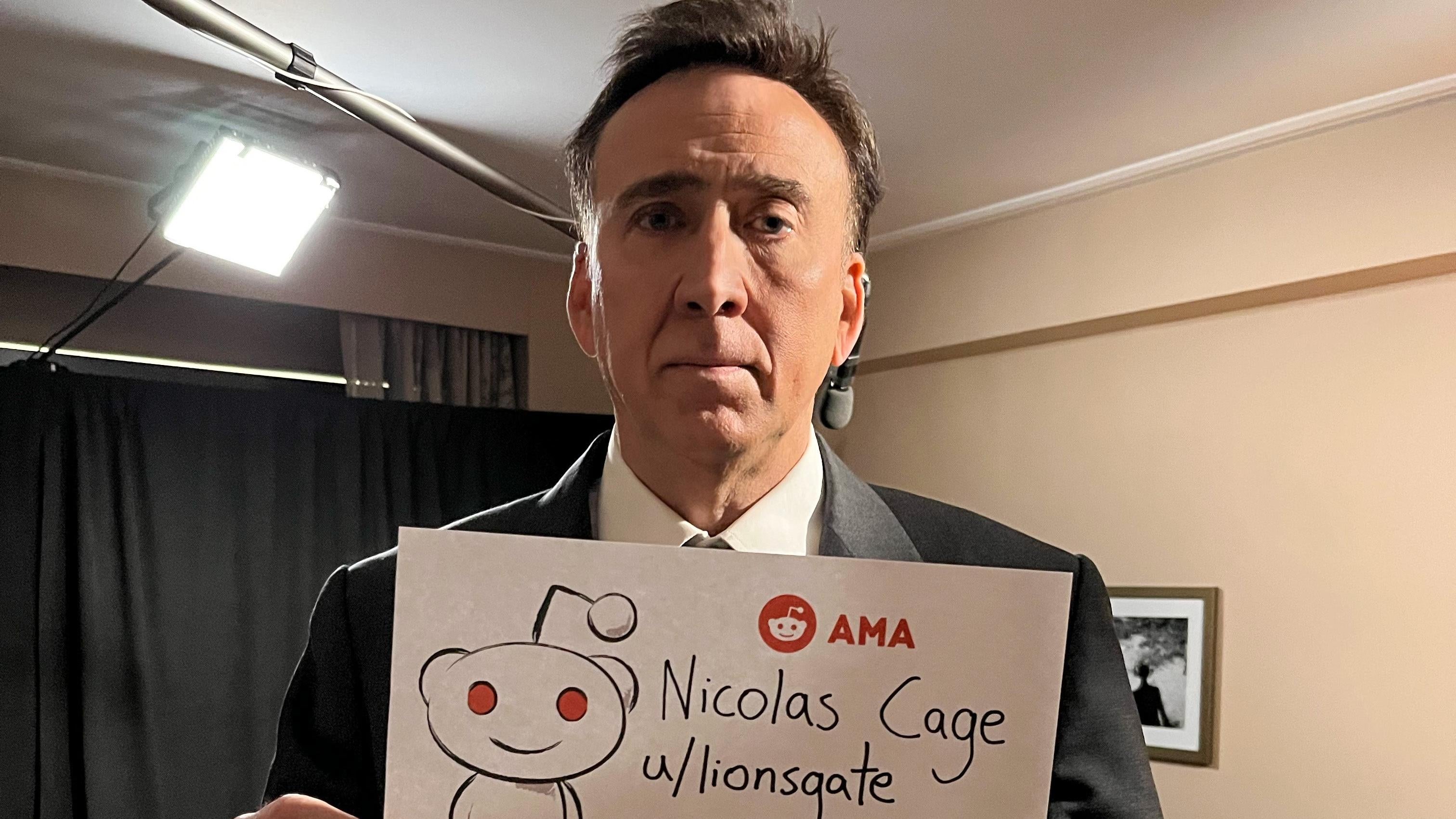 Nicolas Cage hosted an AMA on Reddit earlier this year. (Photo: u/Lionsgate)