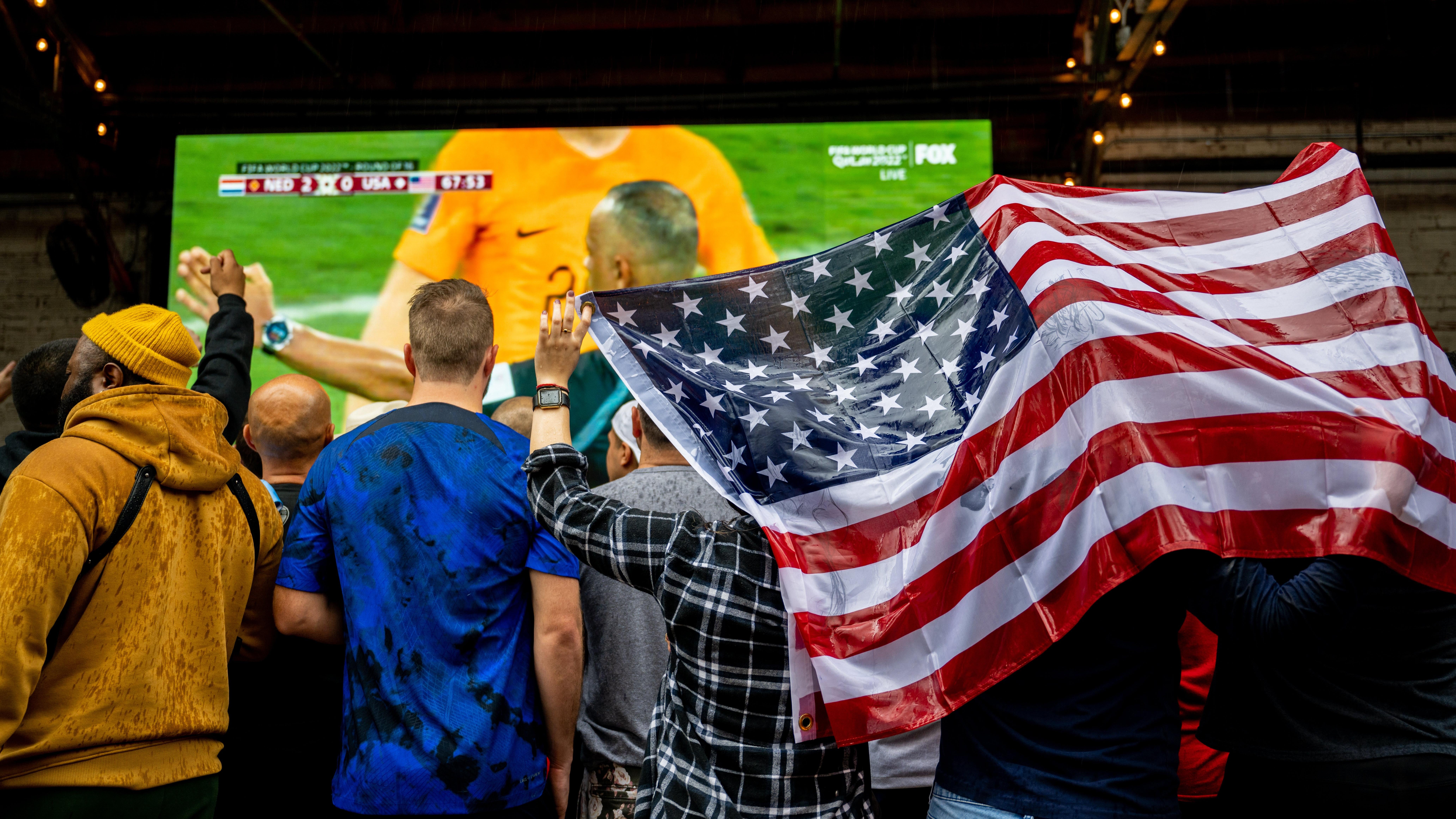 U.S. football fans watch the world cup in the U.S. team's game against the Netherlands. (Photo: Brandon Bell, Getty Images)
