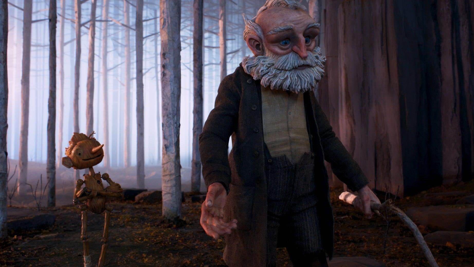 Pinocchio and Geppetto (Image: Netflix)