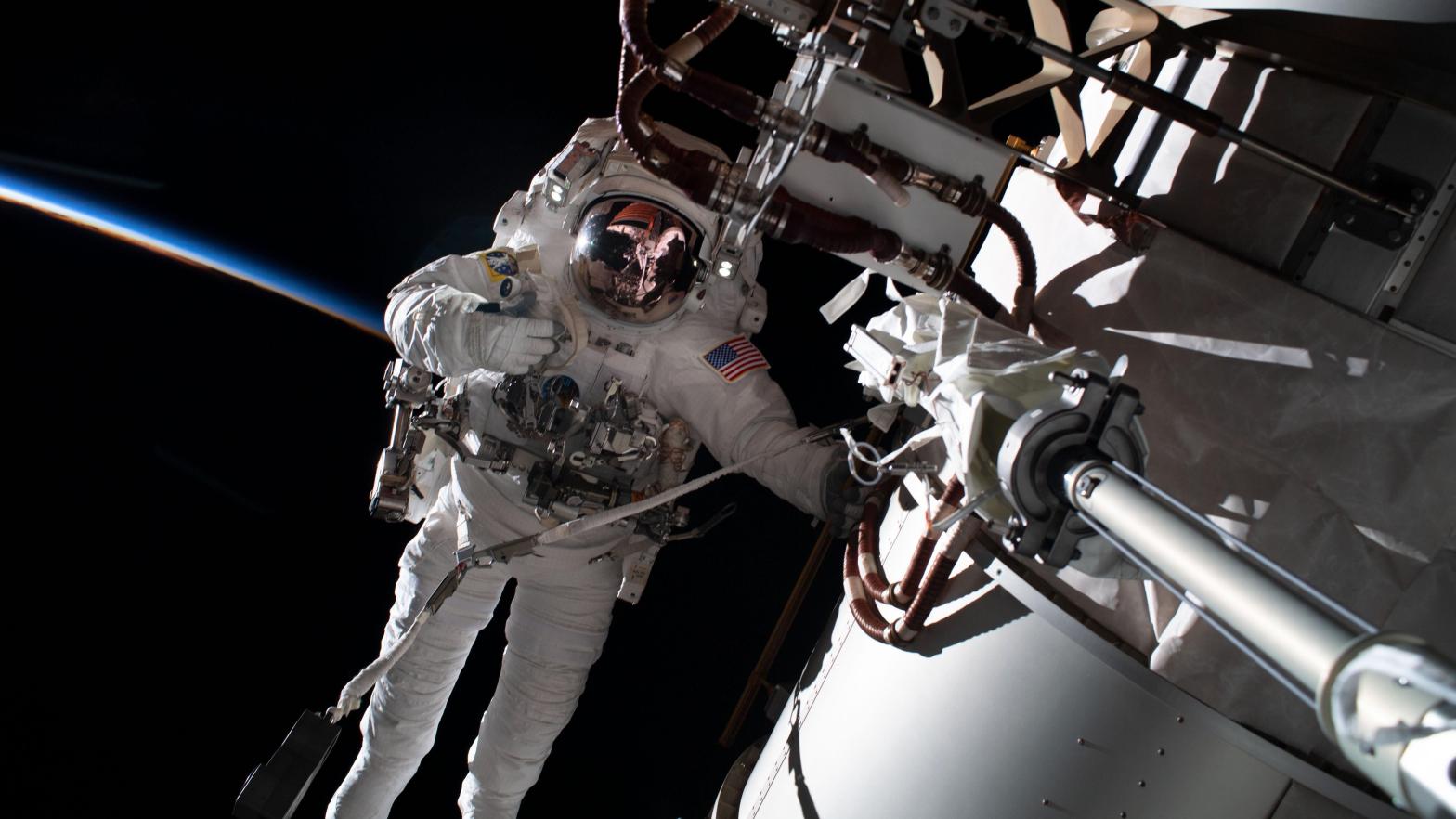 NASA Astronaut Frank Rubio during a spacewalk outside the ISS on November 15. (Photo: NASA)