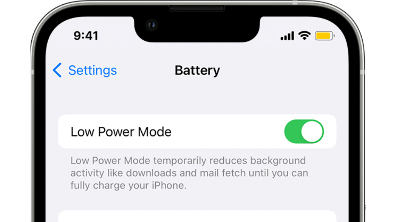 iphone low power mode