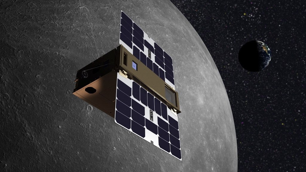 Artist's impression of Lockheed Martin's LunIR cubesat, which failed shortly after launch.  (Image: Lockheed Martin)