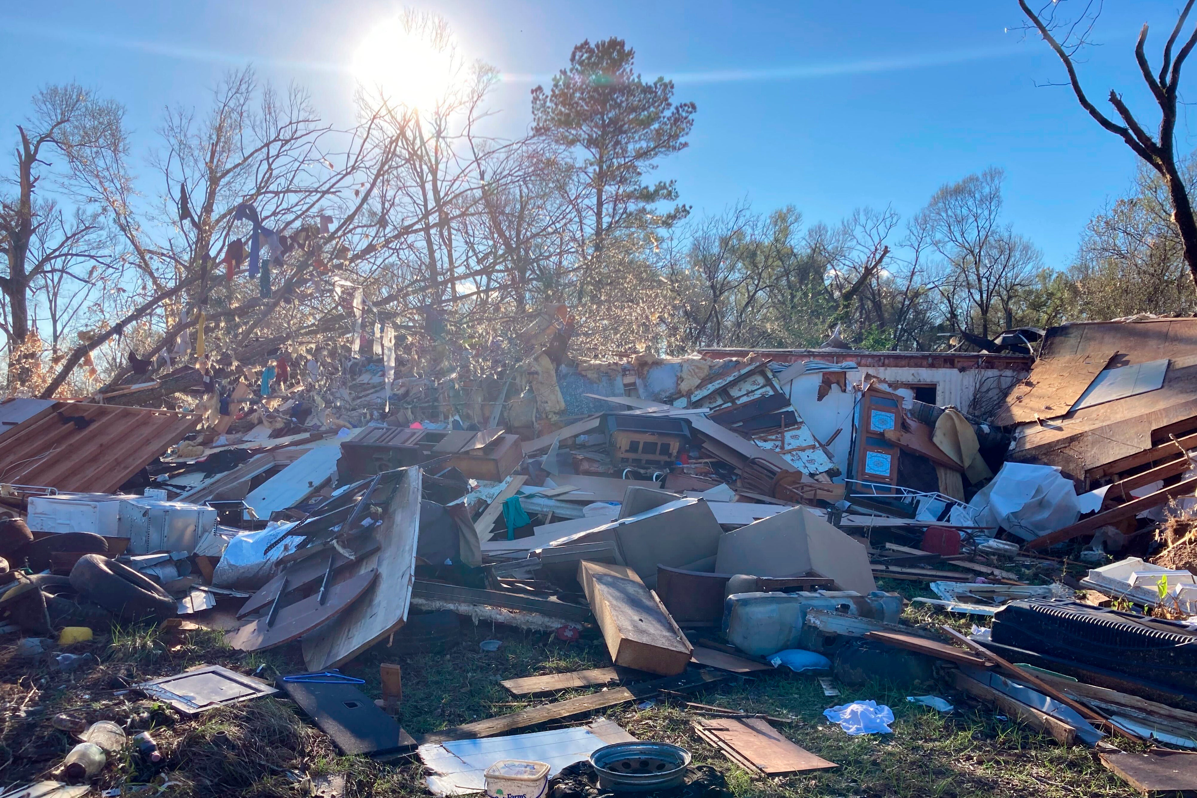 Debris in Keithville, Louisiana. (Photo: Jake Bleiberg, AP)