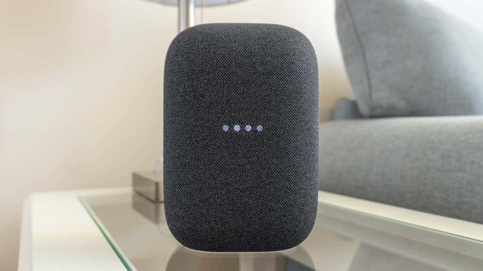 The Nest Audio can now function as a border router for Matter devices.  (Photo: Gizmodo / Andrew Liszewski)
