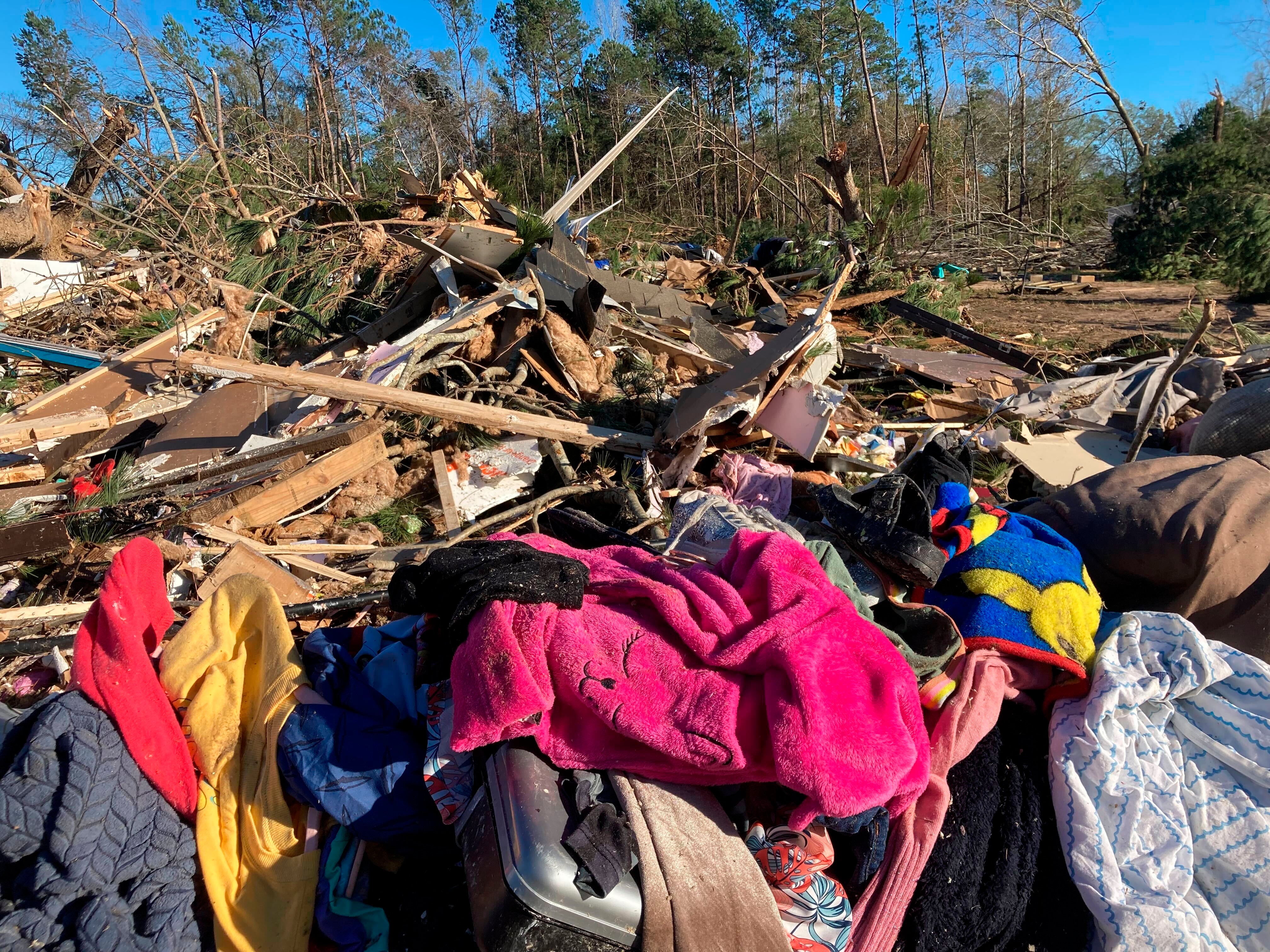 Debris in Keithville, Louisiana. (Photo: Jake Bleiberg, AP)