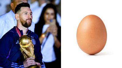 Lionel Messi Beats the Instagram Egg