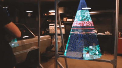 This Terrifying Spinning Holographic Christmas Tree Could Leave You Ho-Ho-Horribly Maimed
