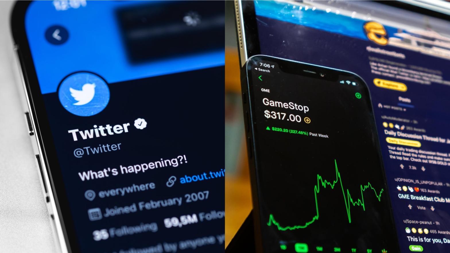 Twitter's new feature can send users to Robinhood, an investment company that faced backlash for a GameStop trading controversy in 2021. (Image: Primakov, Shutterstock,Image: Hanson L, Shutterstock)