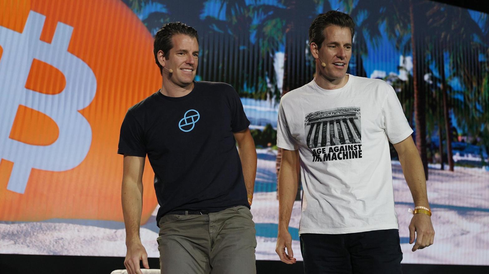 Tyler (L) and Cameron (R) Winklevoss are the founders of cryptocurrency exchange Gemini. Get it? Because they're twins? (Image: Joe Raedle, Getty Images)