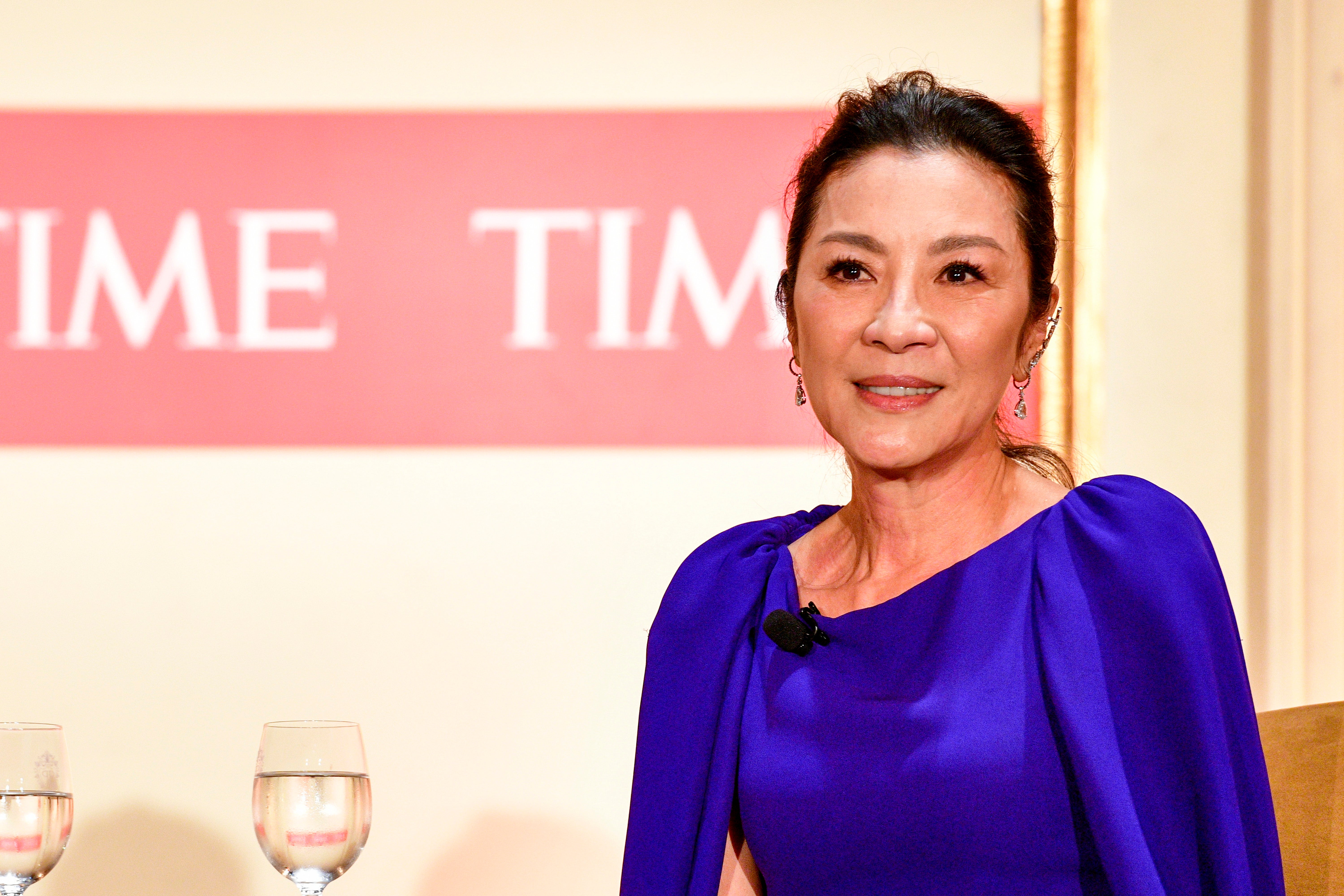 Michelle Yeoh speaks on stage during the Time Person of the Year Reception at the Plaza Hotel on December 8, 2022 in New York City. (Photo: Eugene Gologursky/Getty Images for Time, Getty Images)