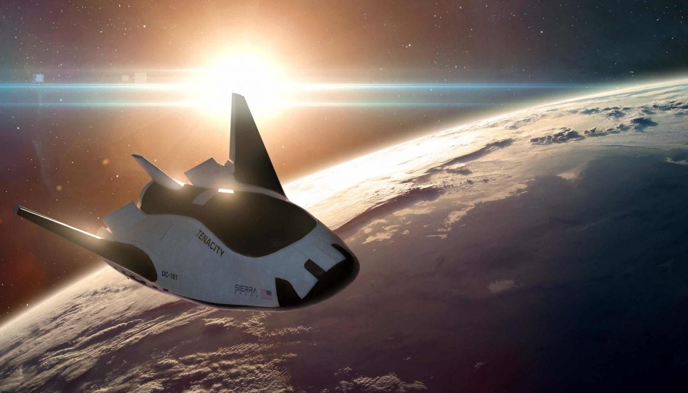 Conceptual image of Sierra Space's Dream Chaser spaceplane.  (Image: Sierra Nevada Corporation)