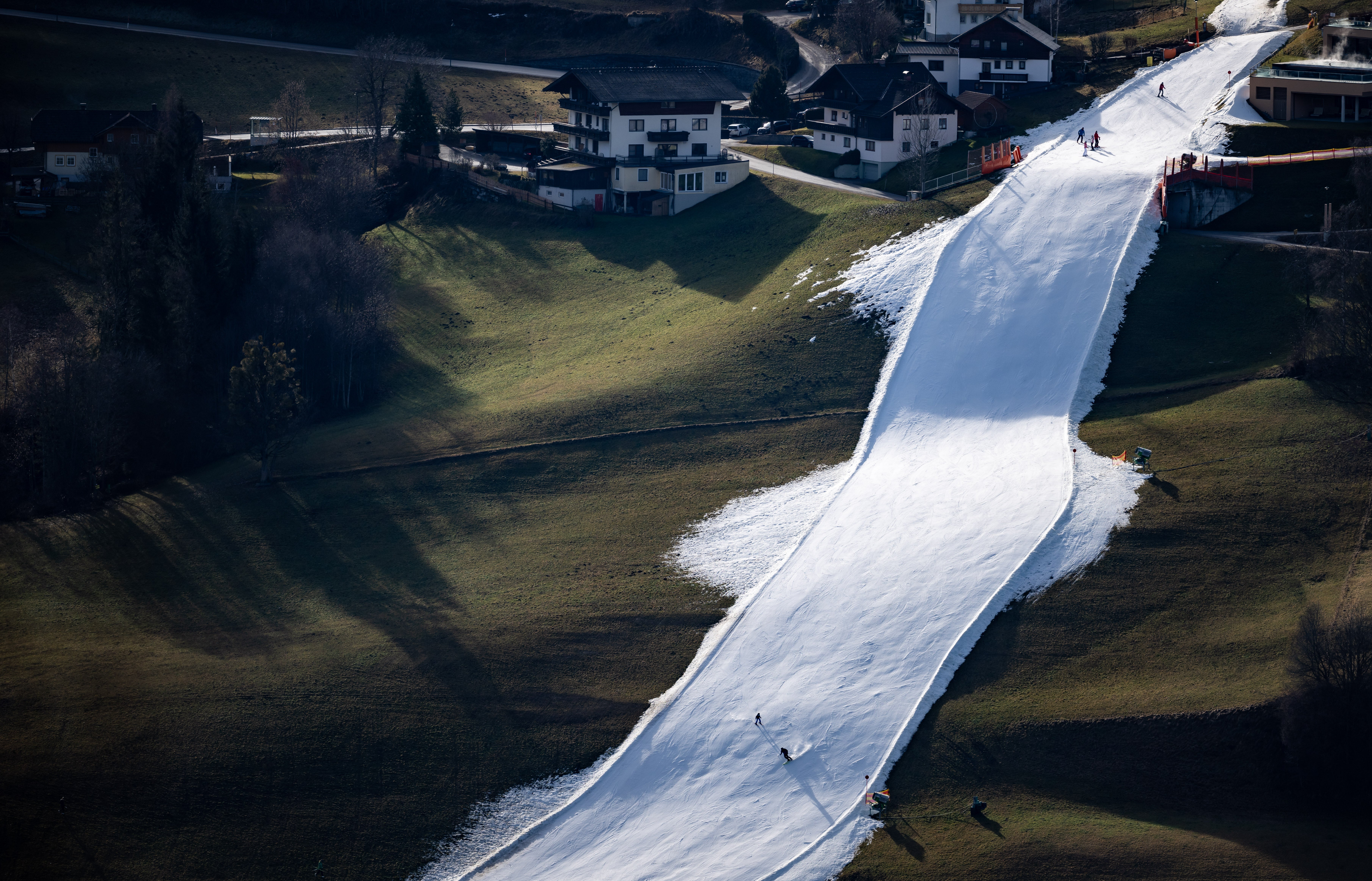 A slope of fake snow in Schladming, Austria.  (Photo: Daniel Kopatsch, Getty Images)
